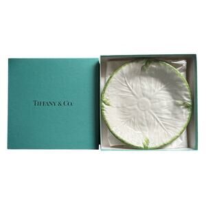 Rare Vintage Tiffany & Co. Este Ceramiche Cabbage Leaf Serving Bowl 9”